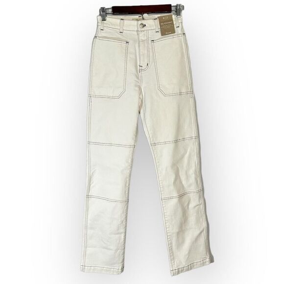 Madewell The '90s Straight Utility Jean Women's 23 Warm White Lighthouse NWT - Picture 3 of 8